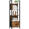 Libreria contenitore con cassetti regolabile nero