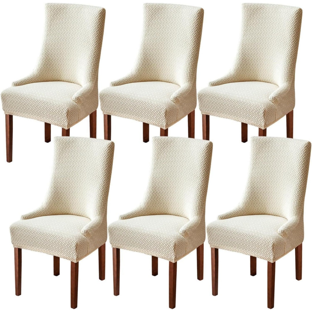 Arredo per soggiorno con ante rivestimento in tessuto beige