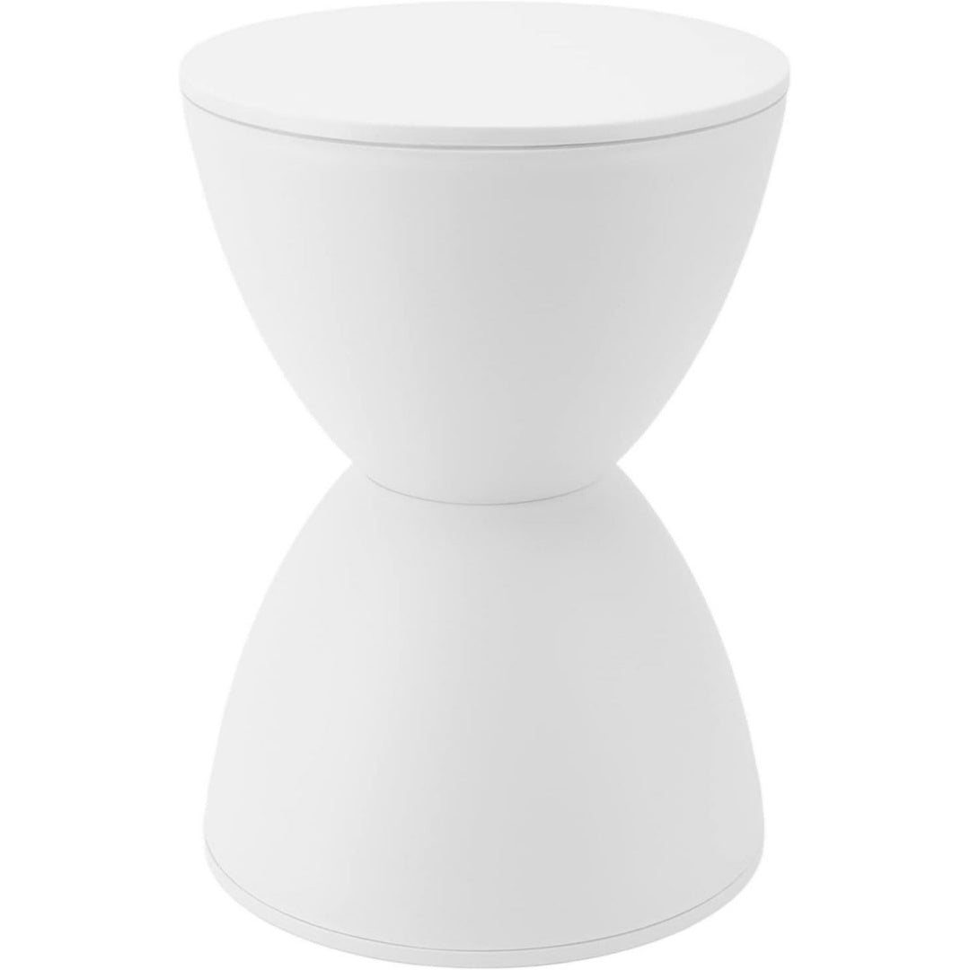 Mobile funzionale Sgabello Rotondo Moderno Plastica, Bianco bianco