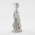 Mobile funzionale Statua ghepardo leopardo argentato, decorazione argento