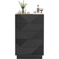 Arredo per soggiorno con cassetti in MDF nero
