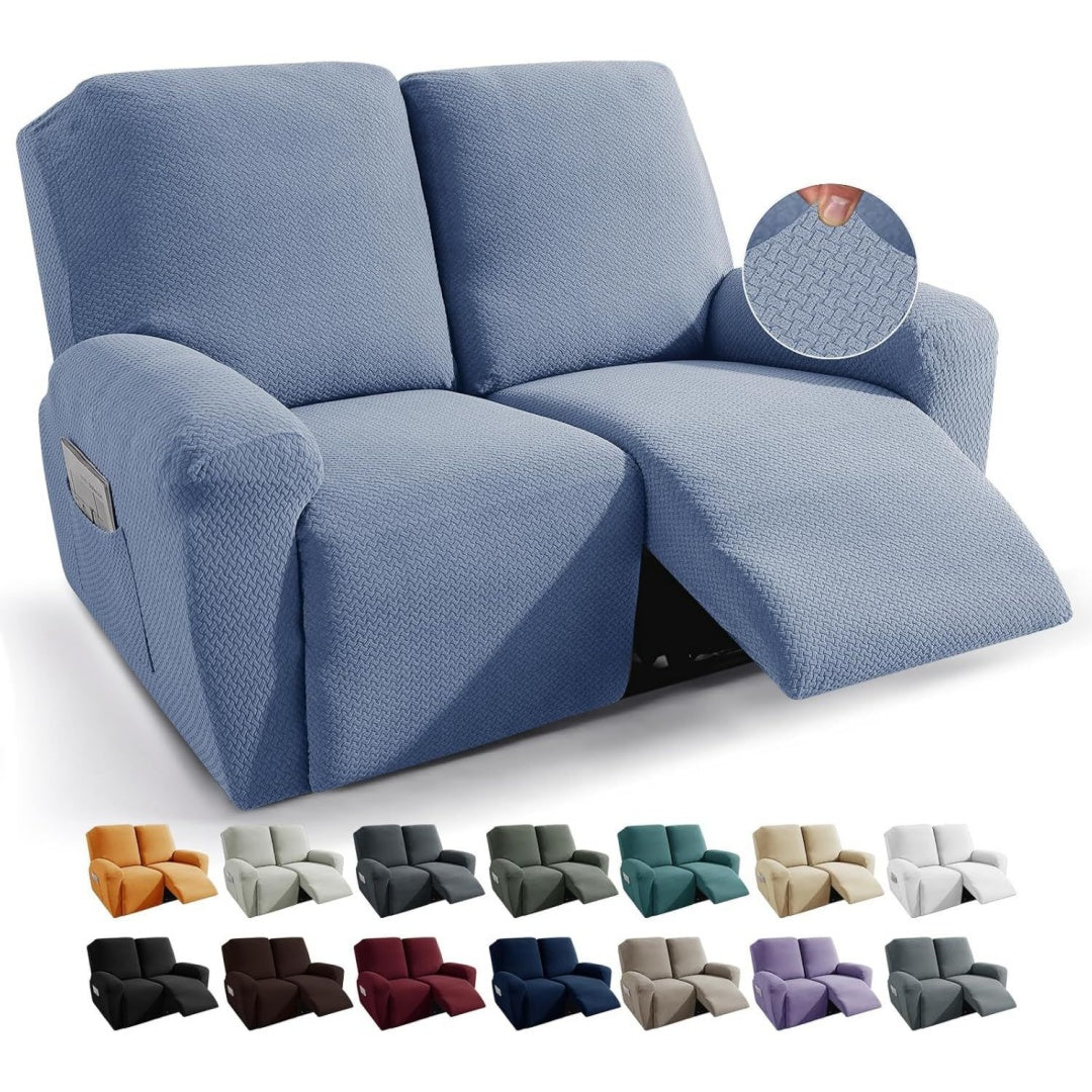 Divano confortevole con ante reclinabile blu