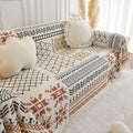 Divano da soggiorno AMDXD Copridivano stile bohemien, nappa, beige
