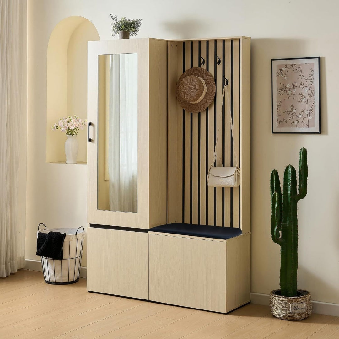 Set arredo ingresso pieghevole in MDF oro