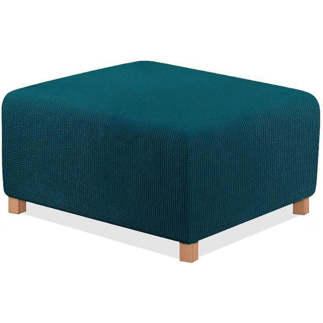 Arredo per soggiorno con poggiapiedi blu