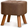 Pouf da soggiorno con ante con poggiapiedi marrone