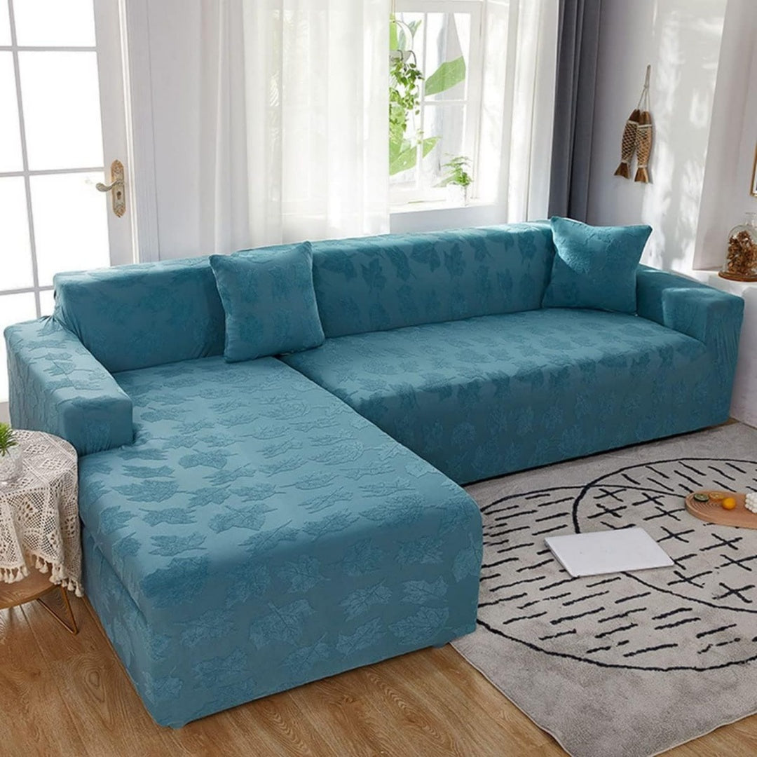 Seduta imbottita YOPOIY Jacquard antirughe Copridivano Penisola blu