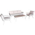 Divano confortevole 73 x 75 x 194 cm bianco