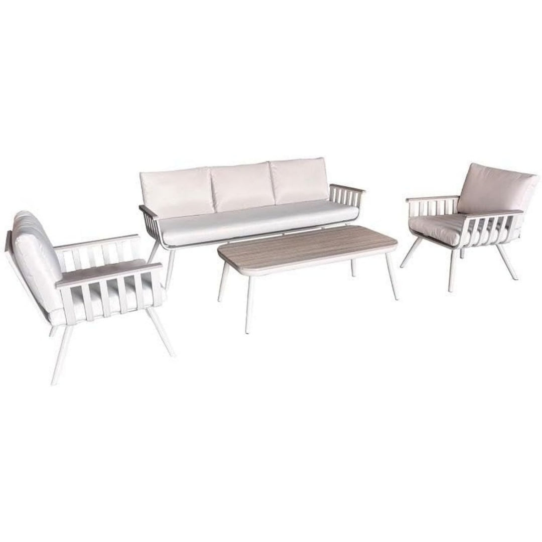 Divano confortevole 73 x 75 x 194 cm bianco